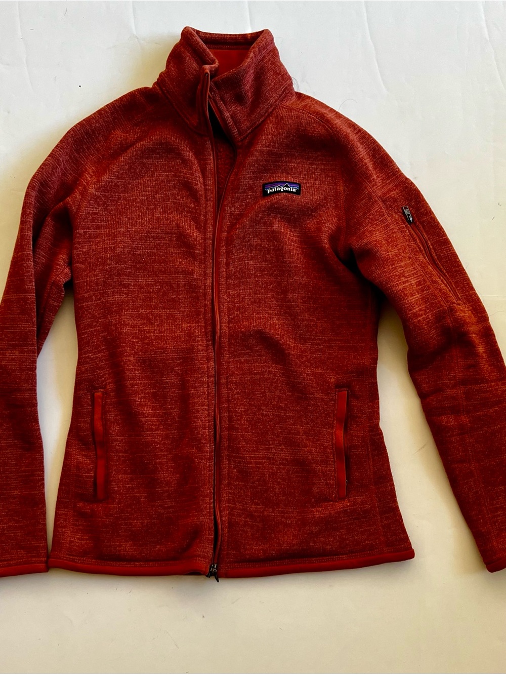 Patagonia Women’s Better Sweater in Rust/ burnt red color Full Zip Size XS